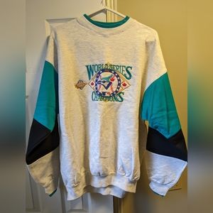 RARE VINTAGE BLUE JAYS 1992 World Series Sweater